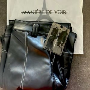 Manière de voir faux leather trousers - brand new, selling because it didn’t fit
